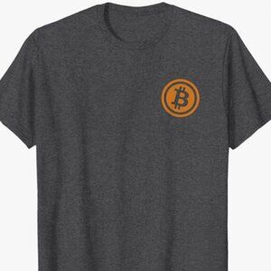 Bitcoin Logo Emblem Cryptocurrency Blockchains Bitcoin T-Shirt - Small